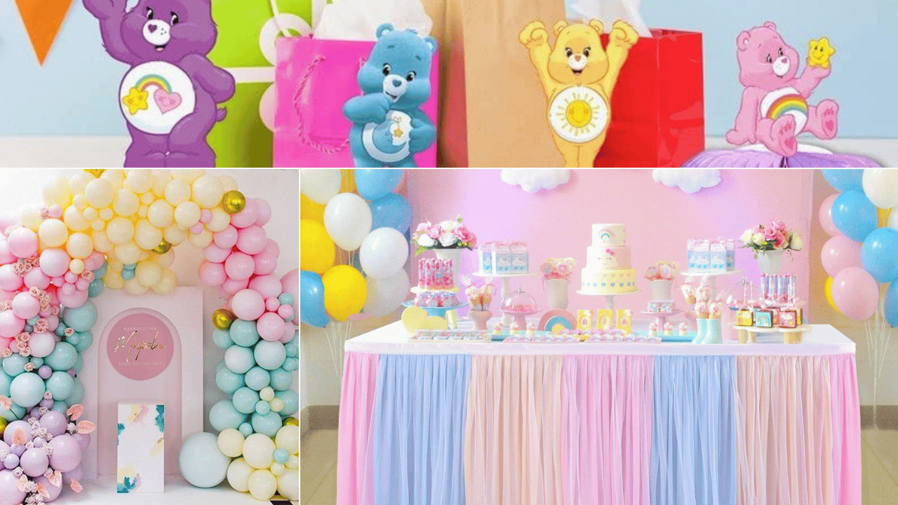 Pastel Care Bear Birthday Party  Care bears birthday party, Bear birthday  party, Care bear birthday