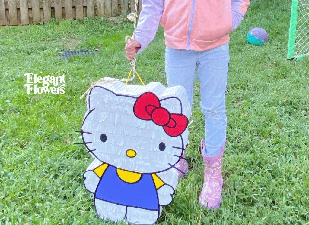 Elegantflowersbyeli Hello Cute Kitty Piñata