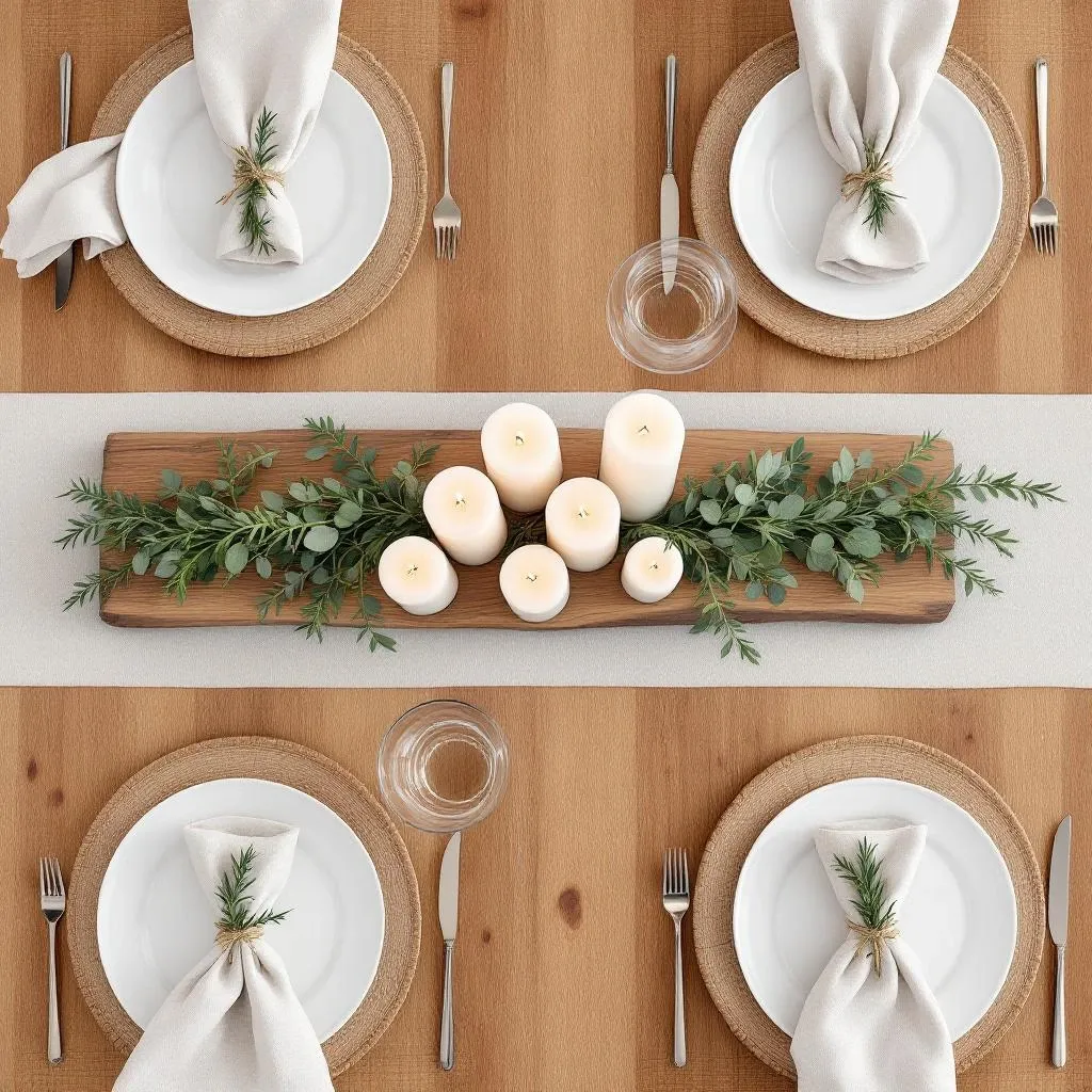 The Winter Whites & Woods Tablescape