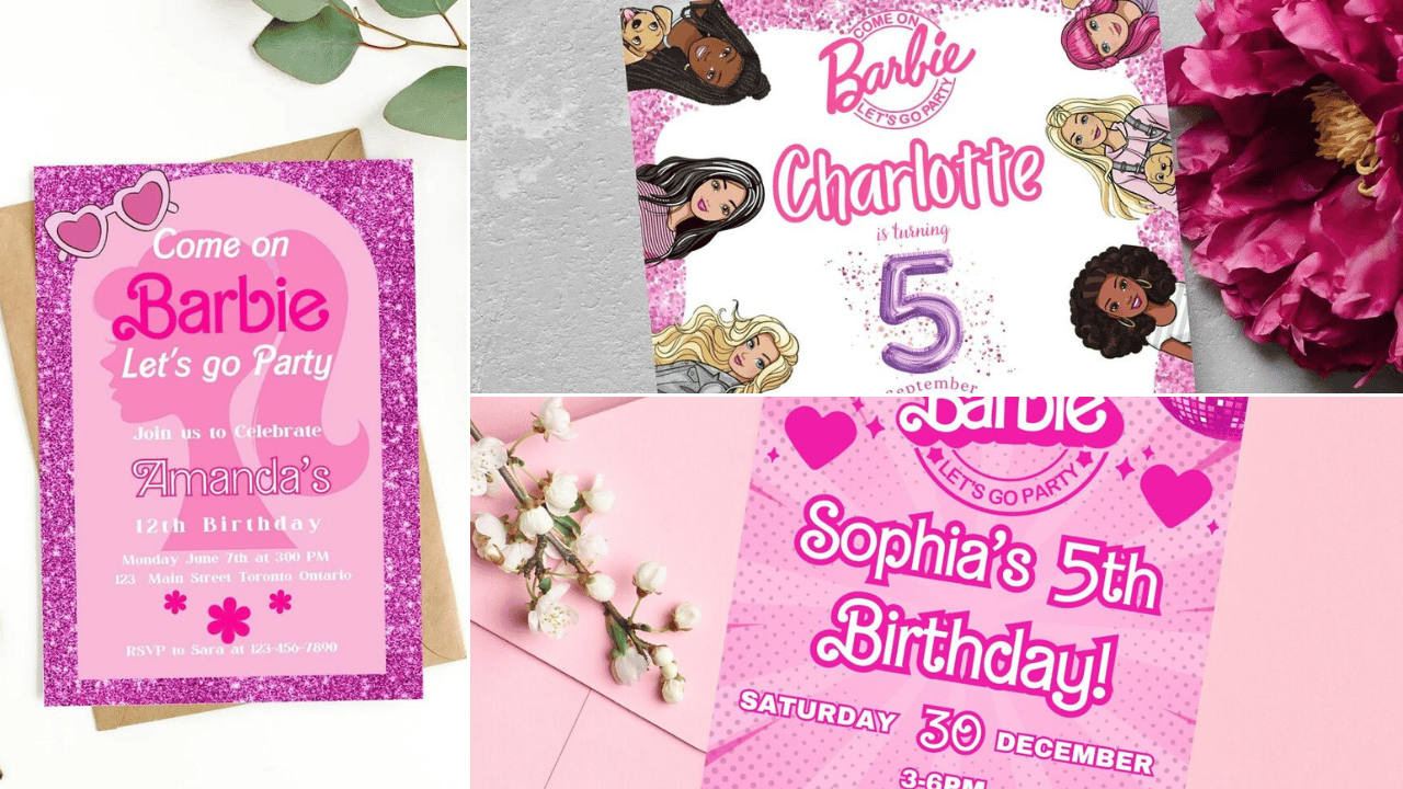 Top 4 Sparkly Barbie Party Invitations Awaits!