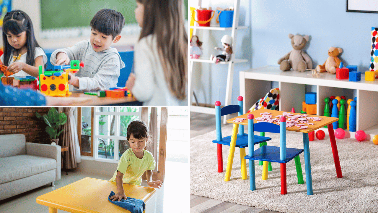 kids folding table