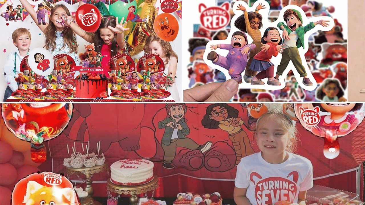 turning red party supplies