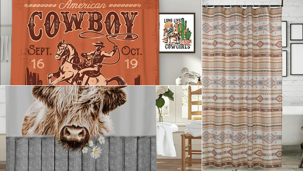 western shower curtains