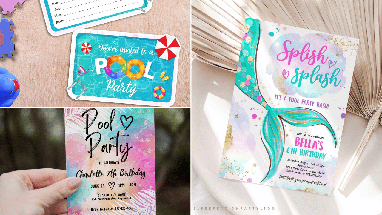 Pool Party Invitations