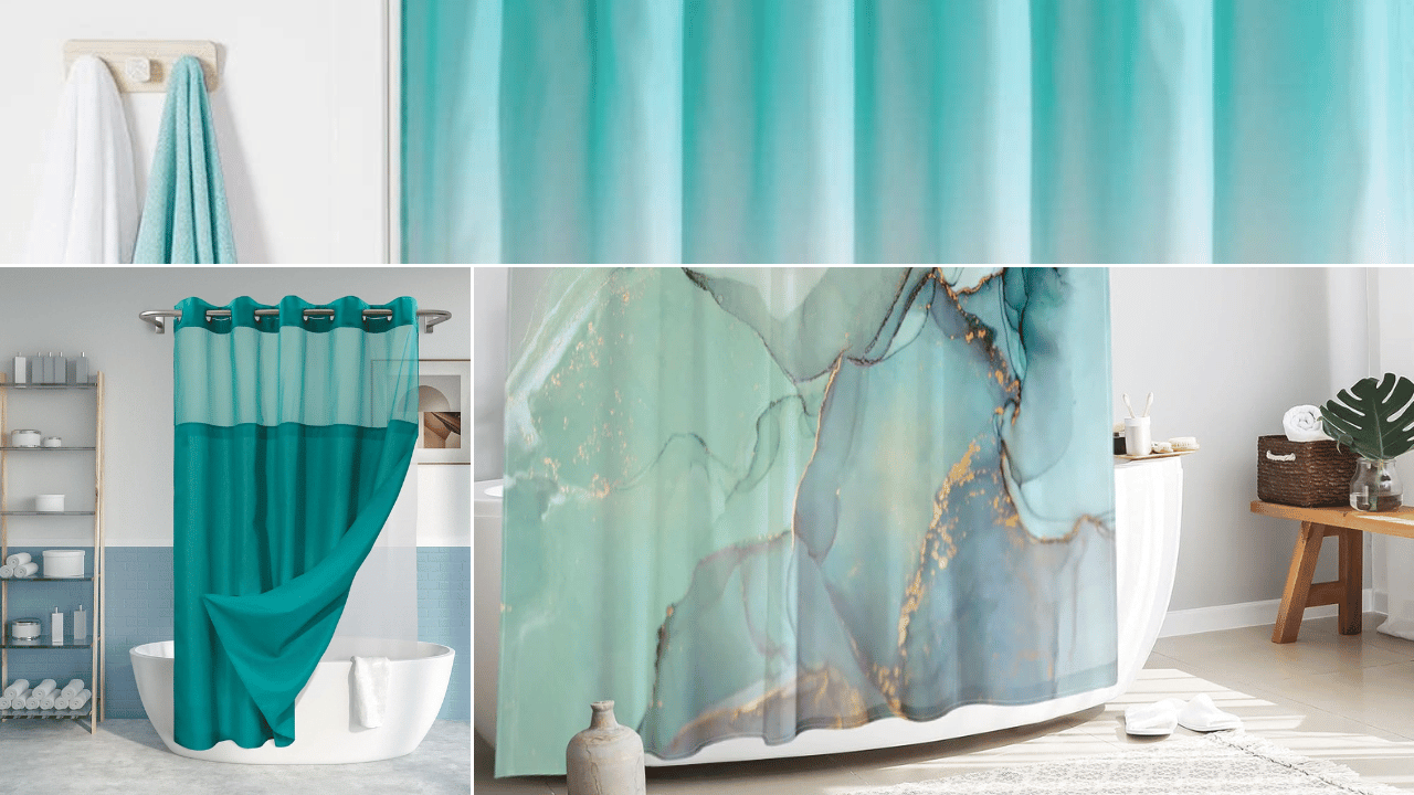 Teal Shower Curtain