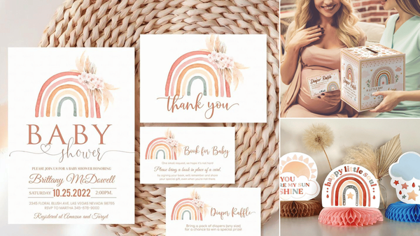 Boho Rainbow Baby Shower